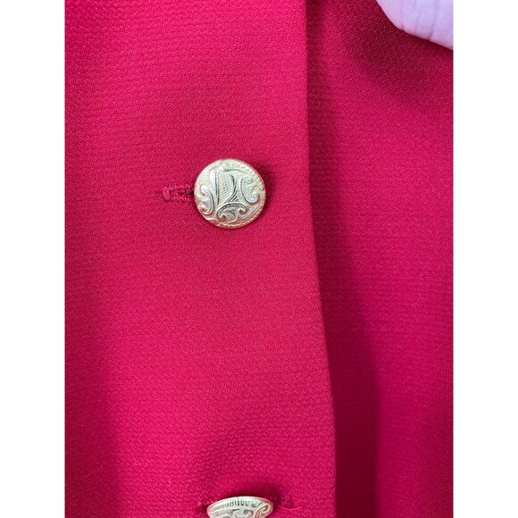 Studio I Women SIze 8 Red & Blue Sleeveless Dress Suit Jacket Set Nautical - Picture 8 of 15